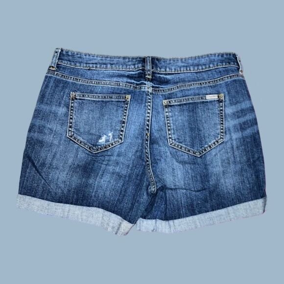 JLo (Jennifer Lopez) Mid Rise Denim Roll Cuff Shorts Size 38” #121 - Picture 2 of 5